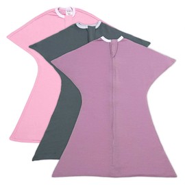 SleepingBaby Zipadee-Zip Transition Swaddle - Baby Swaddling Blanket with Zipper Convenience - Roomy Baby Wearable Blanket for Easy Diaper Changes - ClassicGirl, X-Small (3-6 Month) - 3 Pack