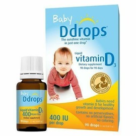 Ddrops Organics Ddrops Liquid Vitamin D3 400 IU Dietary 90 Drops 2.5ml-2 Pack Ex:09/25