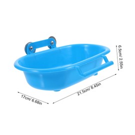Mipcase Plastic Parrot Bath Box Durable Hanging Bird Bathtub for Parakeets Canaries Lovebirds Safe Material Easy to Attach Bird Supplies for Indoor Cages