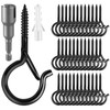 Q Hangers 100 Pack Screw-in Hooks for Outdoor String Lights,
