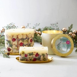 ROSY RINGS, SPICY APPLE MEDIUM BOTANICAL CANDLE, 6.5" TALL, 200 HRS