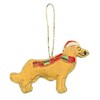 Equetech Luxury Golden Retriever Beaded Embroidered Christmas Tree Decoration