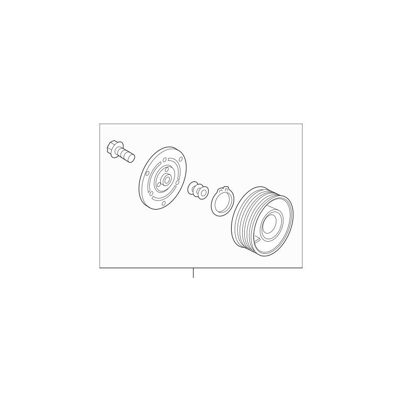 AC COMPRESSOR CLUTCH KIT COIL PULLEY PLATE FITS 2017-2020 HONDA