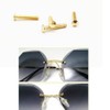 Rimless Glasses Diamond Head Gold Screw Washer Nut Cap and