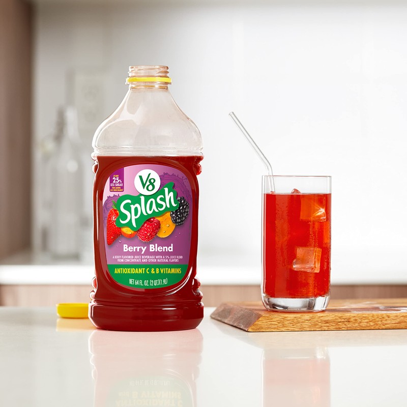 V8 Splash Berry Blend Flavored Beverage, 64 fl oz Bottle