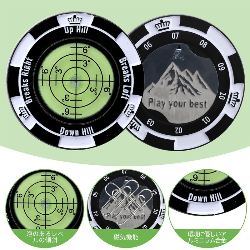 Pokumil Golf Marker, Magnet, Putting Guide, Golf Marker, Level, Marker,