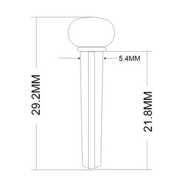 SAPHUE 6Pcs Slotted Pure Bone Bridge Pins Pegs Abalone Dot Inlay for 6&12 String Acoustic Guitar,Add 1pc Bridge Pin Puller Remover