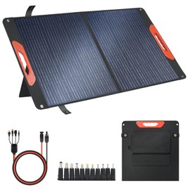 100W Foldable Solar Panel - Charger for Power Stations | Monocrystalline 23.5% High Efficiency QC3.0 USB-A/USB-C Output | IP65 Waterproof | Portable for Camping, RV, Emergency Blackout
