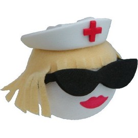 Diva Nurse Blonde Car Aerial Ball Antenna Topper OR Dashboard Wobbler! (one P&P charge no matter how many items you buy from Aerialballs.)