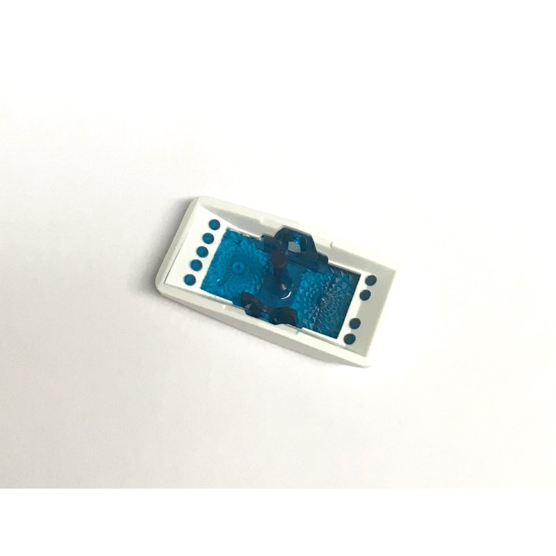 Southern Marine Euro Rocker Switch Cover, White with Blue Lens.