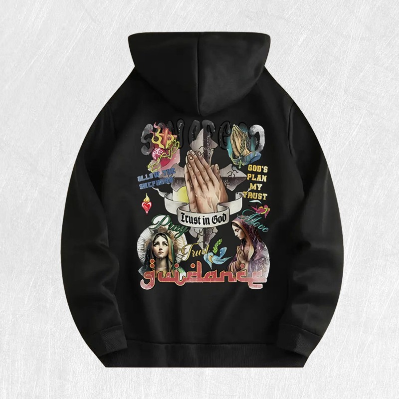 I Trust in God Graphic Hoodie 100% Cotton US Warehouse