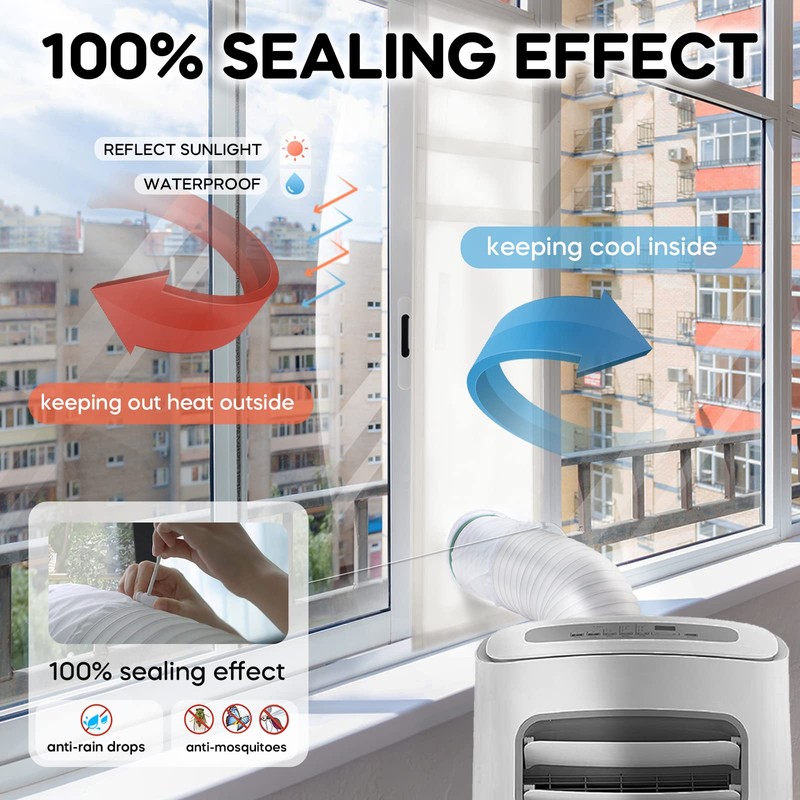 Loviga Window Seal for Portable Air Conditioner, 100% Sealing Effect