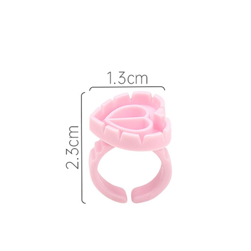 200 Pcs Glue Rings, Blue Lashes Glue Ring Cup Plastic