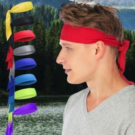 Sports Hair Scarf for Comfortable Hold, Basic Design, Easy Wear SIS-532 Run Hair Scarf/02.Yellow 3ea