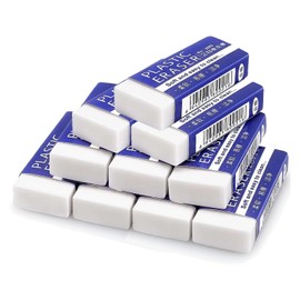 10 Pcs Eraser White Erasers Multipack Rubbers Erasers for Kids on School, Office, Classic Latex Free Plastic Rubber