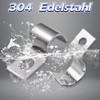 20 pieces stainless steel cable clamps for screwing, metal cable