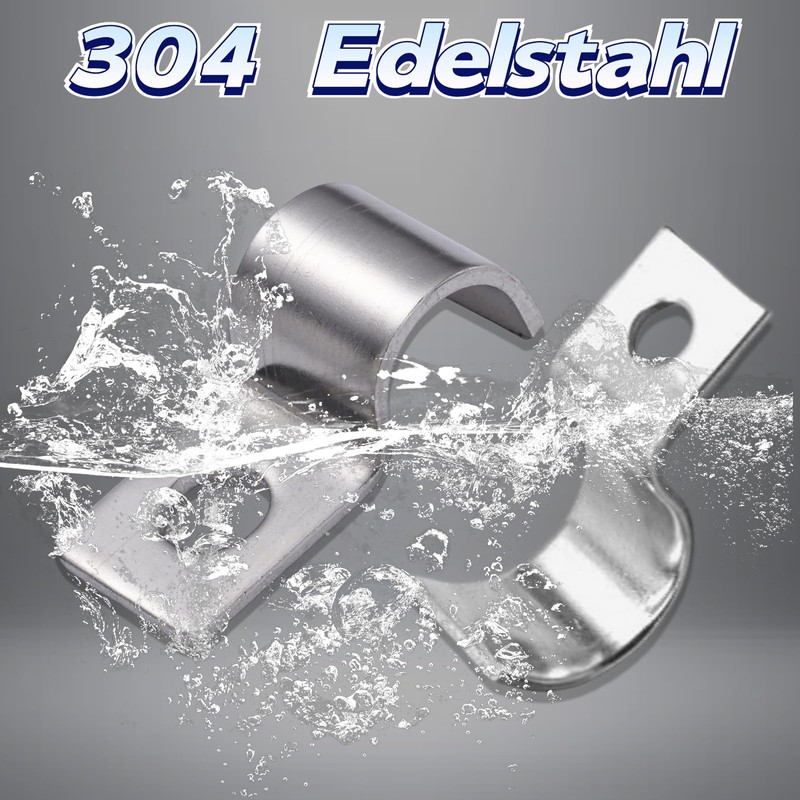 20 pieces stainless steel cable clamps for screwing, metal cable
