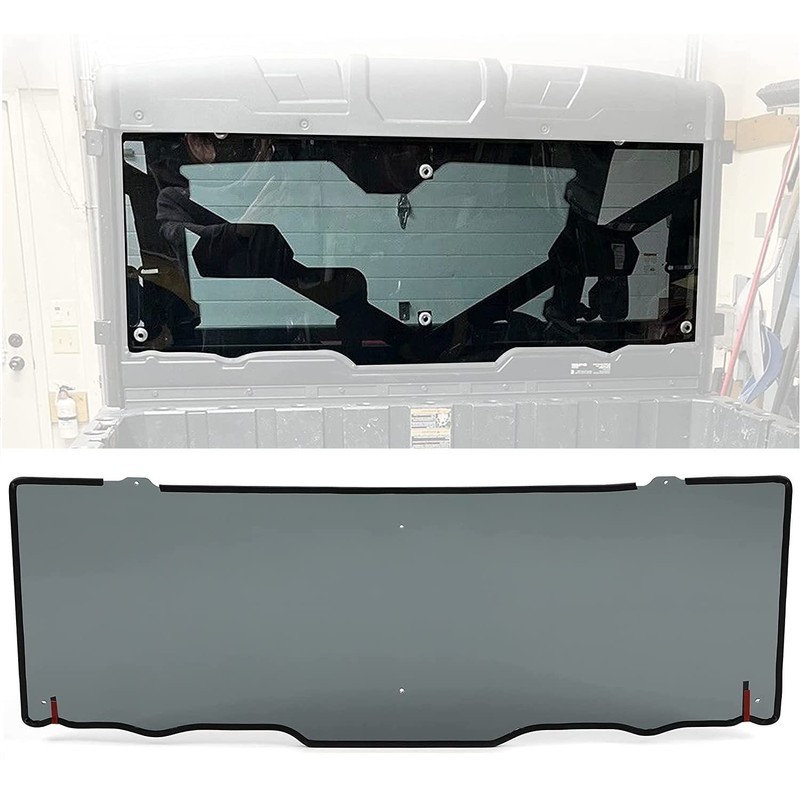 KUAFU Rear Windshield Window Compatible With 2013-2023 Polaris Ranger XP