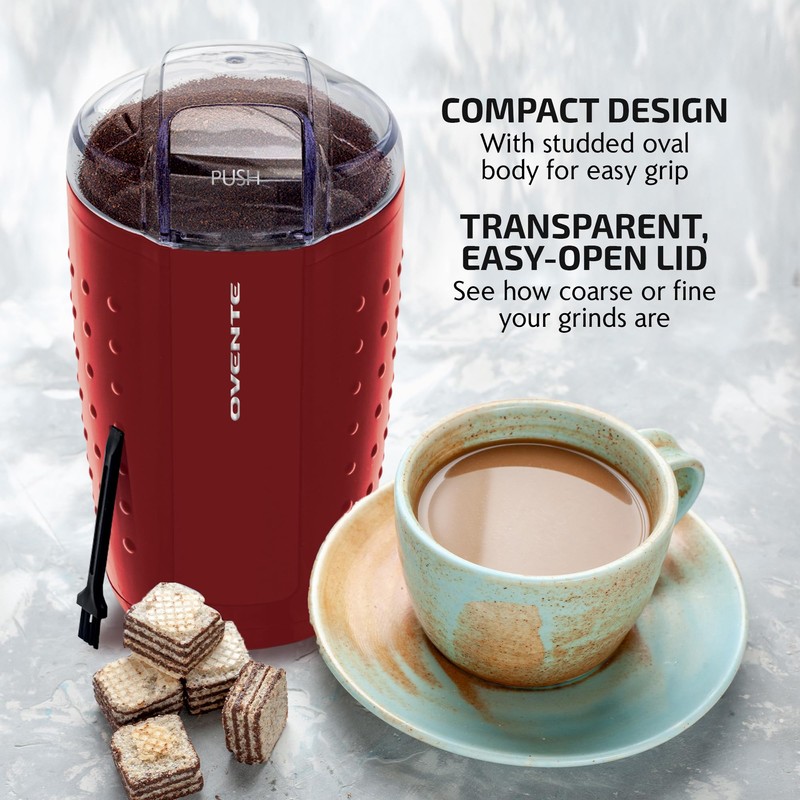 OVENTE Electric Coffee Grinder - Small Portable & Compact Grinding