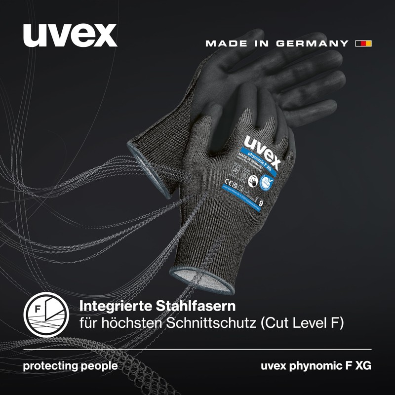 Uvex phynomic F XG, 1 pair - cut protection -