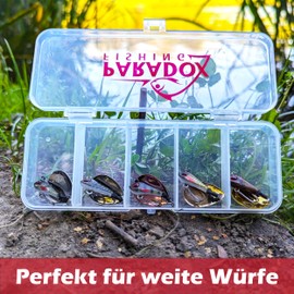 Paradox Fishing Jig Spinner Set of 5 6 g Delusory 2.0 Inch Spin Jig for Bass Fishing Bass Bait Zander Bait Pike Bait Spinner Bait Spinner Bait - Optimal Bass Bait