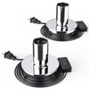 Hompavo 【Upgraded】 2 Polished Metal Desktop/Hanging Light Bulb Socket E26/E27