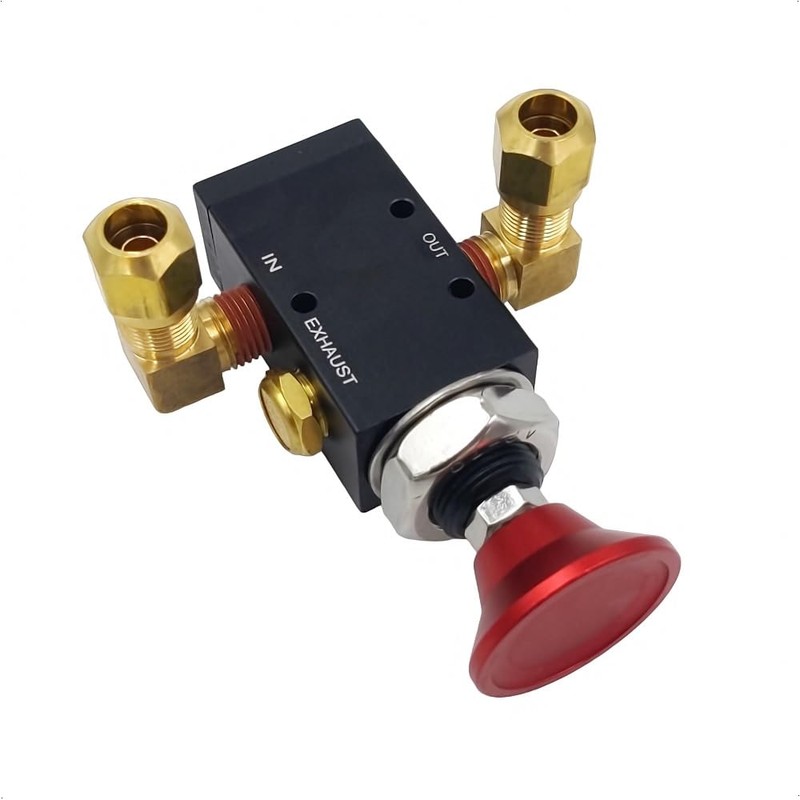 PartLogix 3-Way Three-Way Push/Pull Manual Tailgate Dump Air Valve Kit