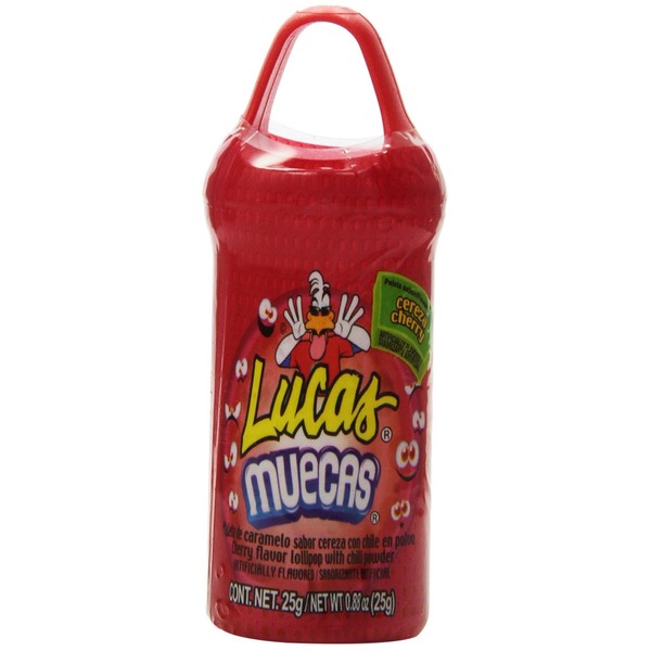 Lucas Muecas Cherry Flavor Lollipop With Chili Powder, 8.8 Ounce