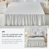 Uozzi Bedding Bed Skirt Queen Size Three Fabric Sides Elastic