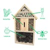 Green Feathers Natural Wooden Bug Hotel For Garden, Natural Materials