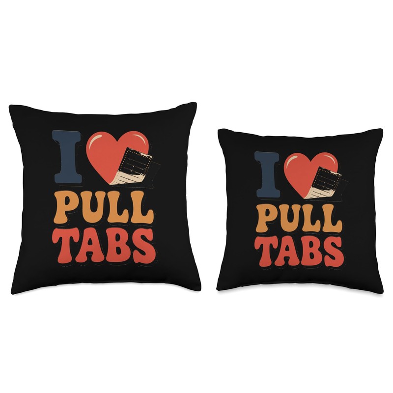 I Love Pull Tab Midwest Gambling Ticket Bingo Gamblers Throw