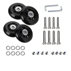 4 Stk 68mm x 24mm Kofferrollen Ersatzrollen für Koffer Luggage Suitcase Wheels Replacement Ersatz Gepäck Koffer Ersatzräder Gummi Rollen Räder Ersatz Wheels Rad für Trolleys Koffer Ersatzteile