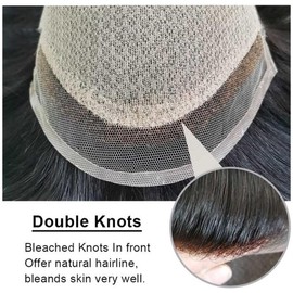 Tupé de encaje frontal con base de seda y encaje de diamante for hombres, cabello humano con sistema de piel fina de PU alrededor del cabello.(6x9)