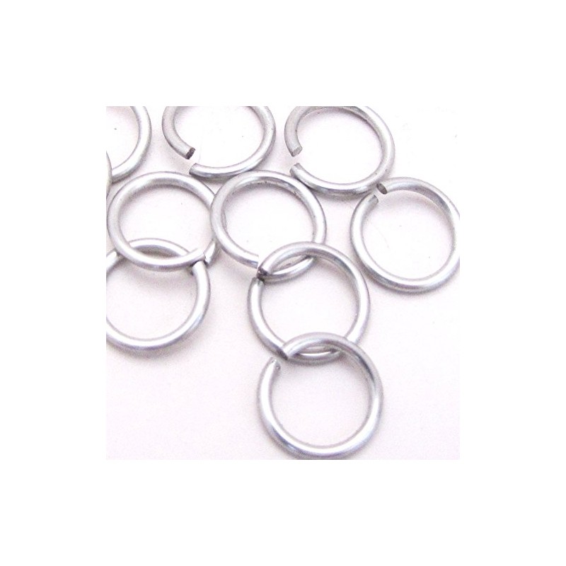 Frost Anodized Aluminum Jump Rings 250 1/4 18g Saw Cut