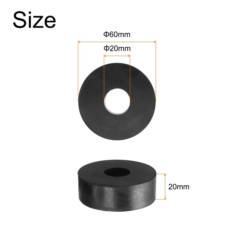 QUARKZMAN Pack of 4 Rubber Washers Rubber Spacer 60 mm