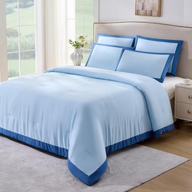 GROOSE Queen Comforter Set, Comforters Queen Size Suitable for All Seasons, 3pcs Soft Bedding Comforter Sets, 1 Comforter (88"x88") and 2 Pillow Shams (20"x26")