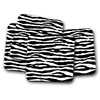 4 Set - Zebra Stripes Coaster - Animal Print Wild