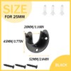 Yosawo 4Pcs Closet Pole Sockets Stainless Steel U-Shaped Flange Rod