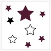 Maroon Star Set Bumper Sticker Vinyl Decal 5"