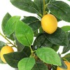 Artificial Mini Lemon Tree Potted Plants, 14.6 Inches Nearly Natural