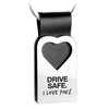FABACH Leather Heart Keyring with Engraving – Car Lucky Charm