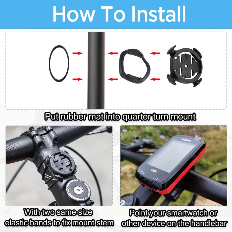 YSDMY 3 Set Bicycle Mount Stem，Out Front Bracket GPS Cycling