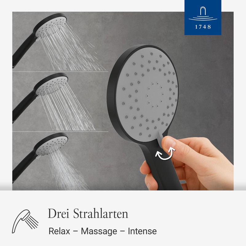 Villeroy & Boch Universal Showers Shower Head with 3 Jet