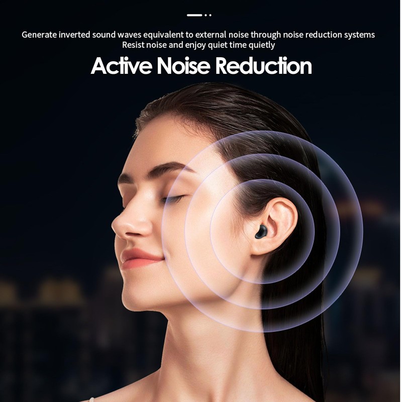Ttbesmi Touch Screen Earbuds Wireless Bluetooth Earphones ANC Noise Cancelling