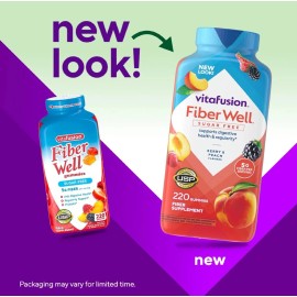 Vitafusion Fiber Well Sugar Free Gummy Vitamin Supplement, 220 ct.