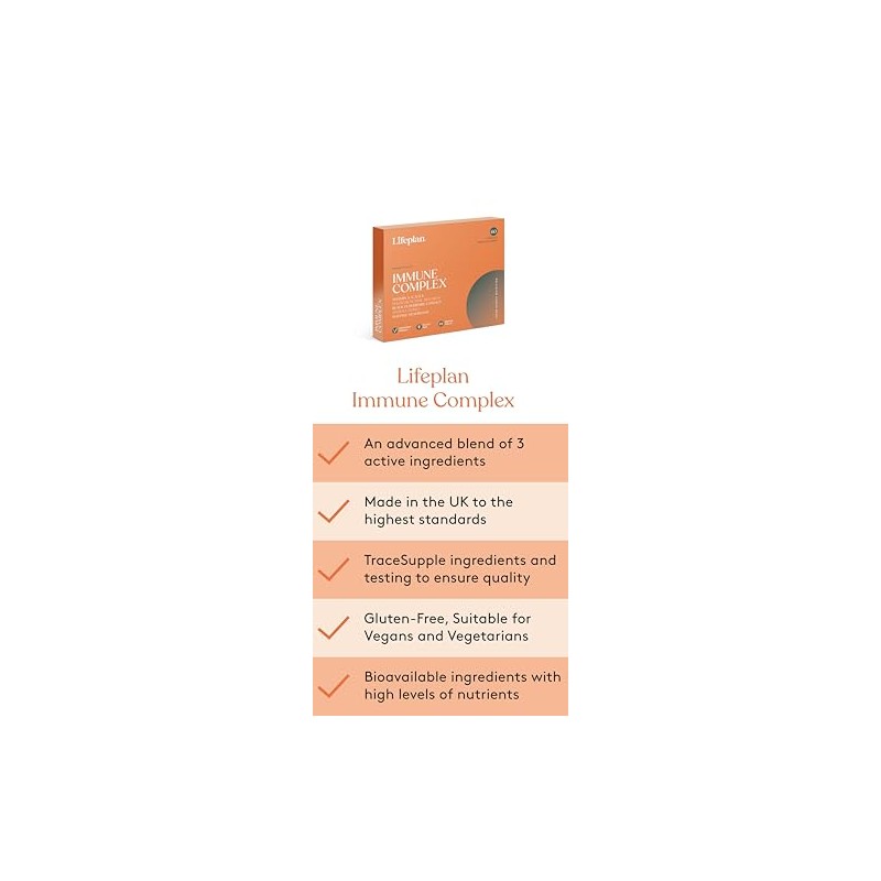 LIFEPLAN Immune Complex 60 Capsules – Immune Support Supplement –