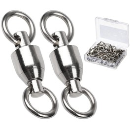 AMYSPORTS Ball Bearing Swivels Bearings Sarkan Bearing Swivels Fishing Power Swivels 25 pcs 55 kg