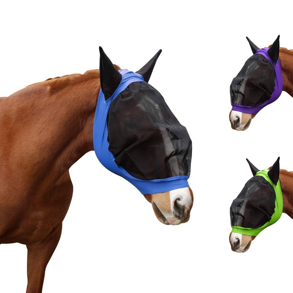 Derby Originals Reflective Lycra Fly Mask with 1 Year Warranty
