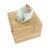 Natural Bamboo Wooden Tissue Dispenser Box Square Tissue Holder Cube