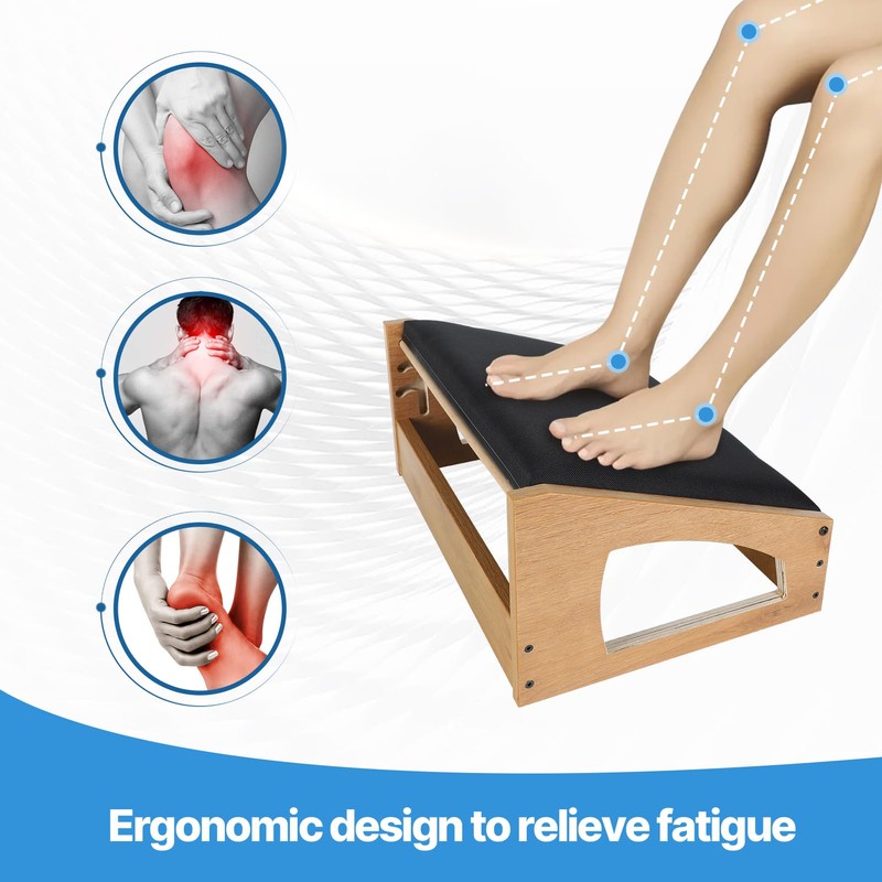 XINGMIAOWJ Ergonomic Foot Rest, 4 Adjustable Height Foot Stool,Footrest Under